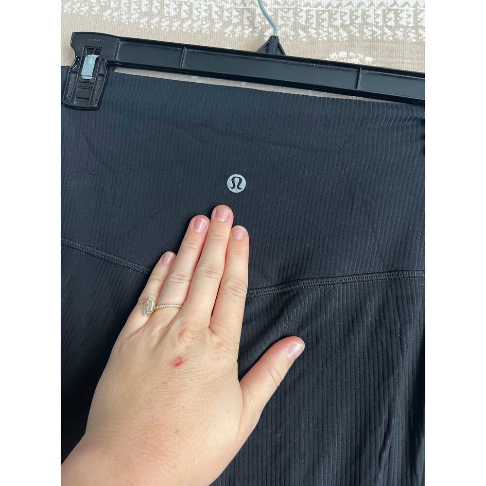 lululemon Align Ribbed High-Rise Pant 28" Black Leggings Size 8 - Picture 6 of 7